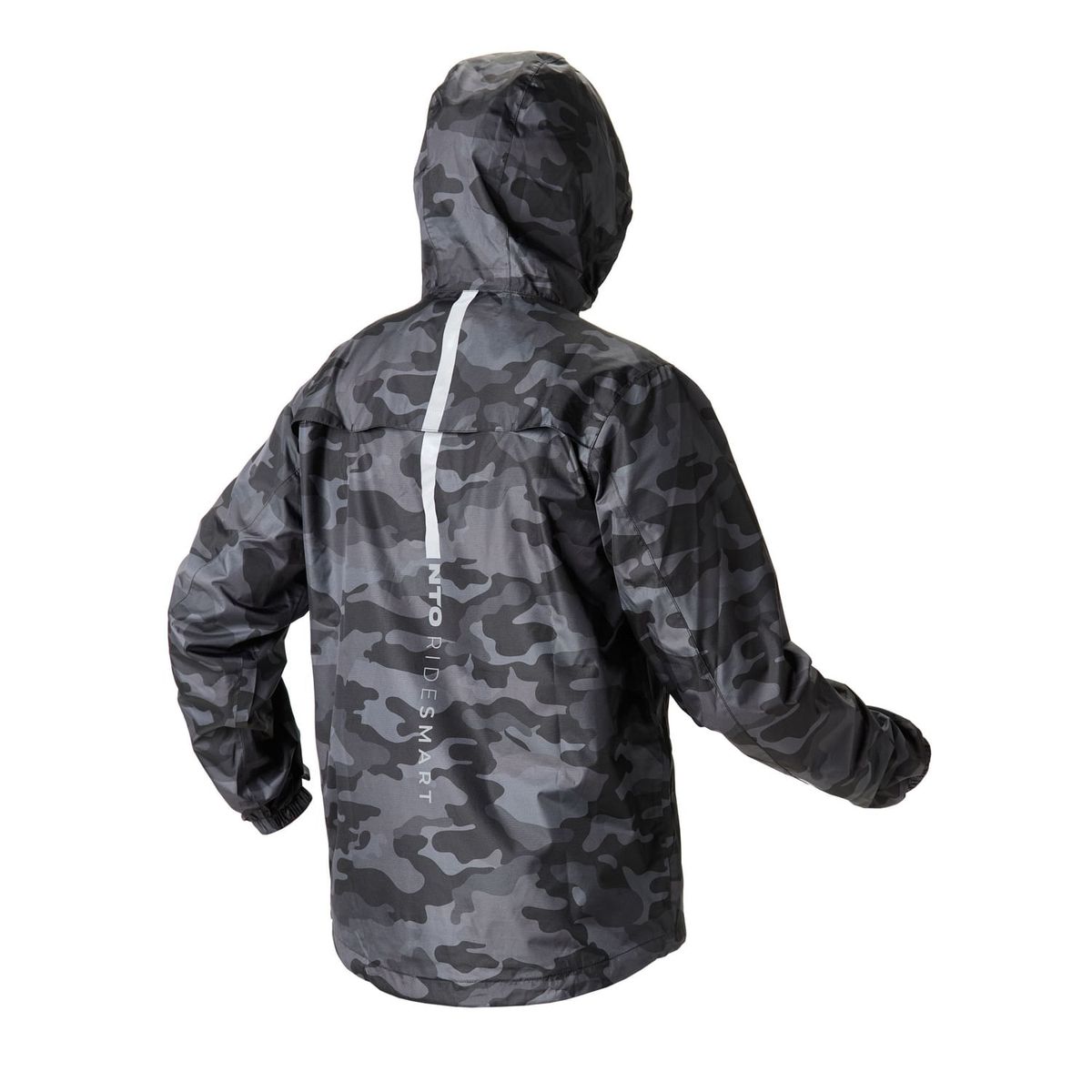 Campera NTO Storm camo gris - vista completa de espalda