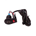 Toma 12 V con cargador USB doble e interruptor Kube
