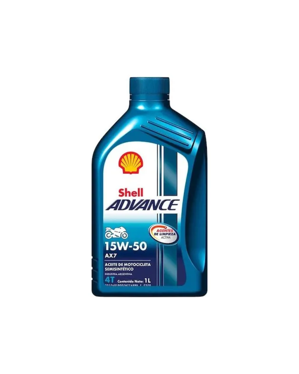 ACEITE SHELL ADVANCE 4T AX7 15W-50 SL/ MA2 SEMISINTETICO