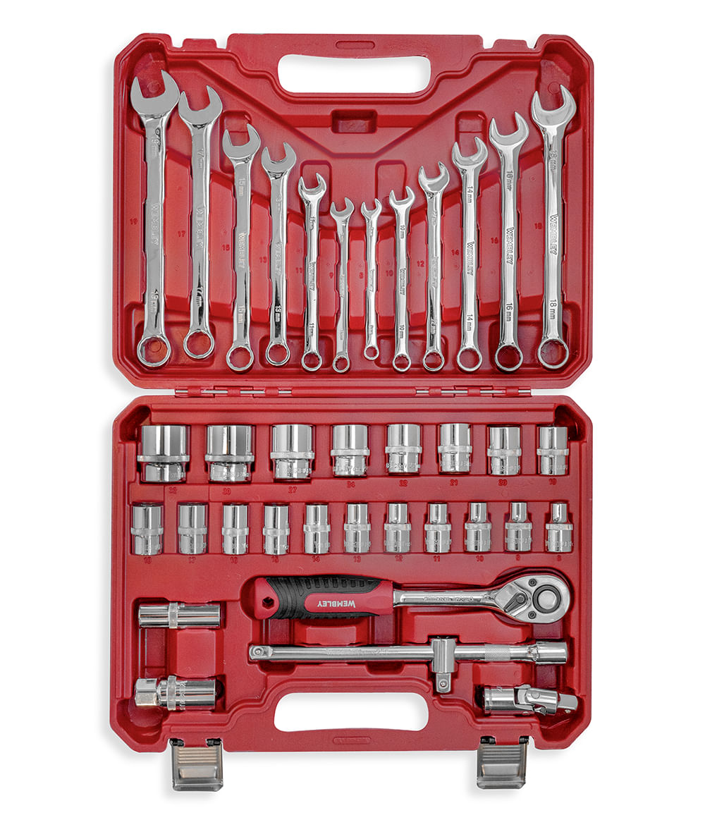 JUEGO DE BOCALLAVES ENC 1/2" X 37 PZS CON LLAVES COMBINADAS