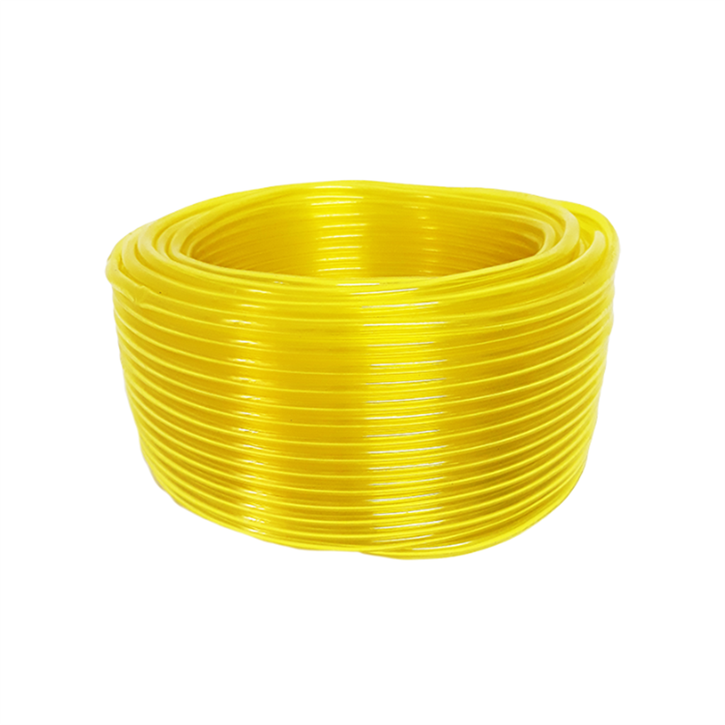 CAÑO CRISTAL PVC POR 50 cm AMARILLA