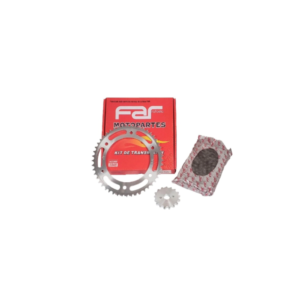 KIT TRANSMISION FAR CORONA PIÑON CADENA XR 150 L