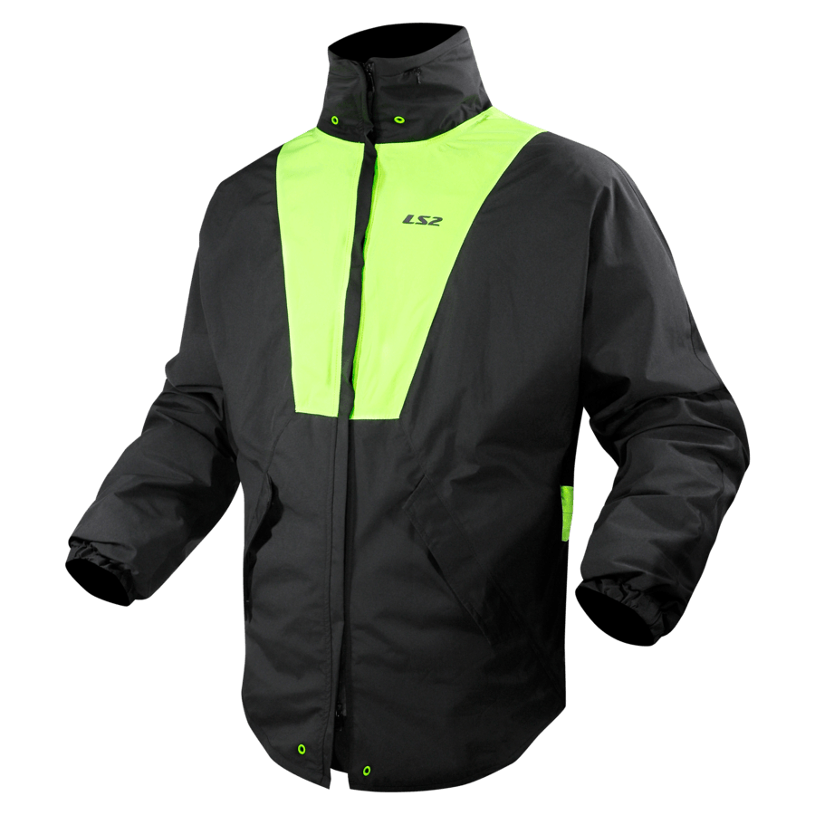 CAMPERA LS2 X-RAIN HOMBRE NEGRO / AMARILLO