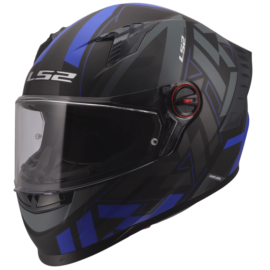 CASCO LS2 816 COSMOS PASKAL NEGRO / AZUL MATE