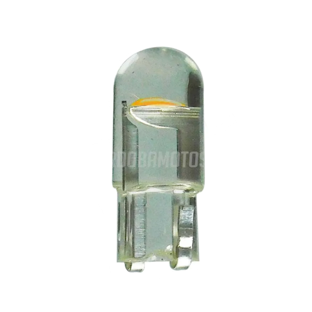 LAMPARA TUNNING T10 VIDRIO 12V LED MUELITA AMBAR