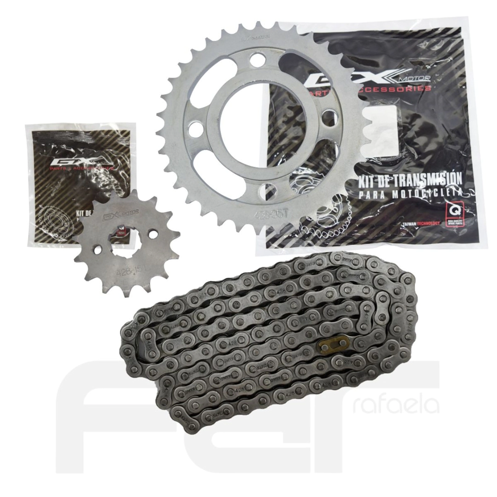 KIT TRANSMISION RX150 35/15 428H-124L GX MOTOR