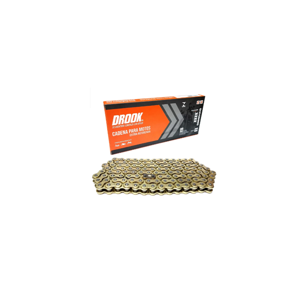 CADENA TRANSMISION DROOK A 520H - 108L DORADA