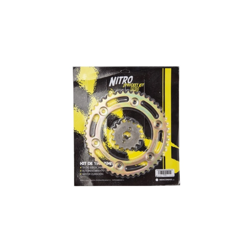 CORONA Y PIÑON NITRO PRO - HD NXR 125 BROSS / HD XR125L / HD XR150L 49T 17T