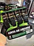 CINTA DE AMARRE CON CRIQUE DE 4 PIEZAS DE 5 METROS DE LARG