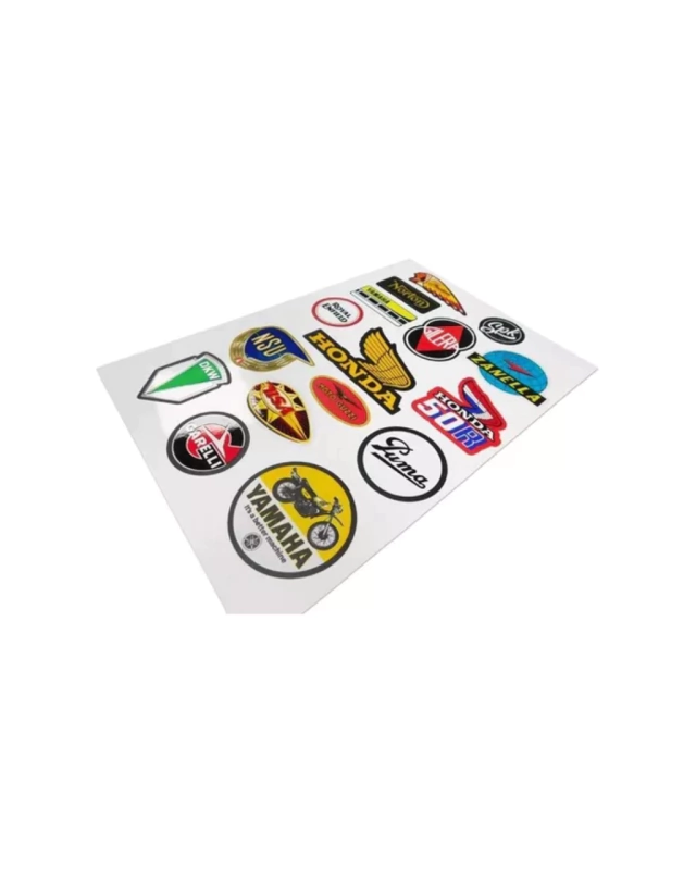 CALCOMANIA PLANCHA SURTIDA MIX 1 MARCAS VINTAGE (SPEKTOR) NAC.