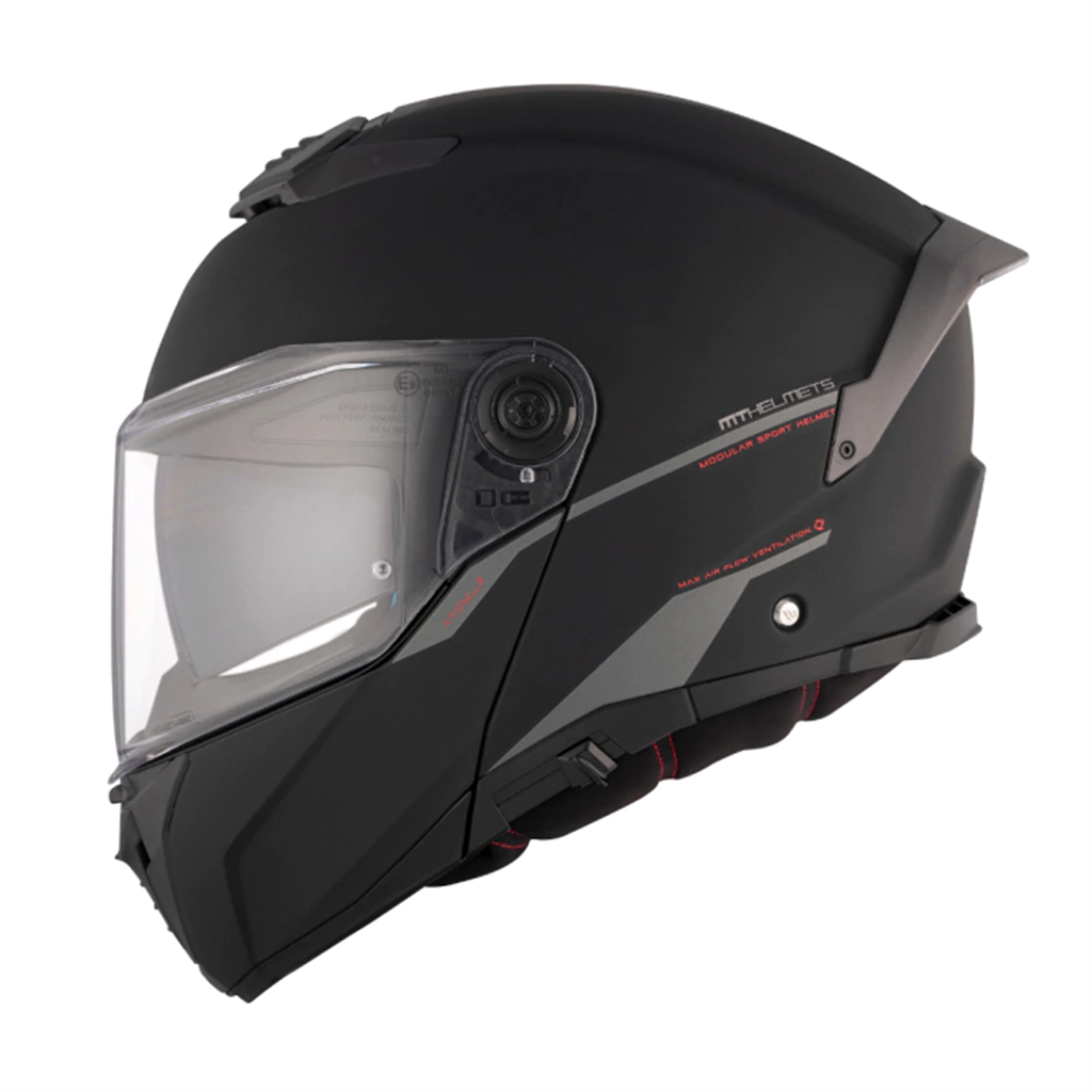 CASCO REBATIBLE MT HELMETS ATOM 2 SV SOLID A1 NEGRO MATE